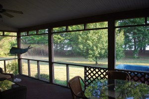 View from screened  porch